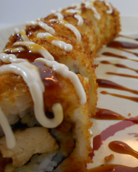 photo of deep fried chicken teriyaki roll