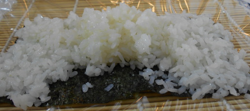 place rice front left and right