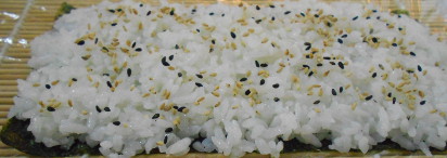 add sesame seeds to rice