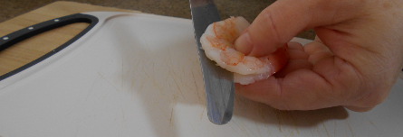 how to slice the shrimp for butterfly shrimp
