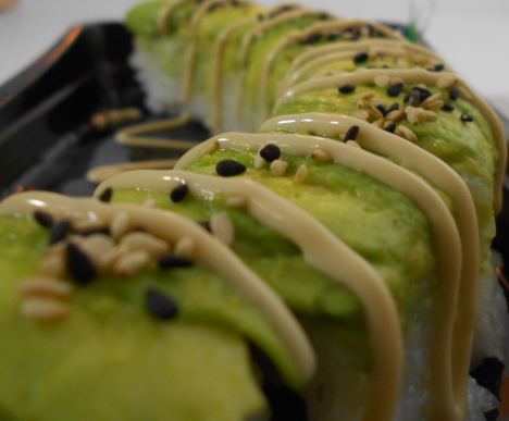 how to make sushi, vege cuke carrot avocado roll